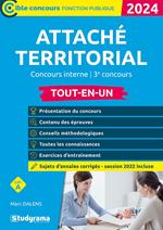 Attaché territorial : Concours interne - 3e concours - Tout-en-un - Catégorie A - Concours 2024