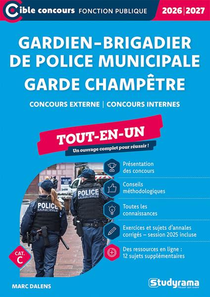 Gardien-brigadier de police municipale - Garde champêtre - Catégorie C – Concours 2026-2027