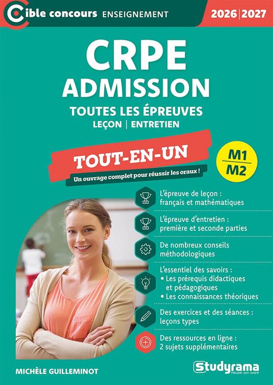 CRPE - Admission - Toutes les épreuves - Concours 2026-2027