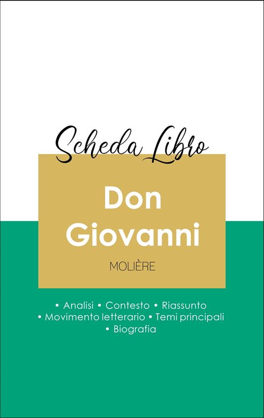 Scheda libro Don Giovanni (analisi letteraria di riferimento e riassunto completo) - Moliere - ebook