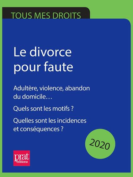 Le divorce pour faute 2020