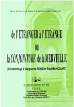 De l’étranger à l’étrange ou la conjointure de la merveille