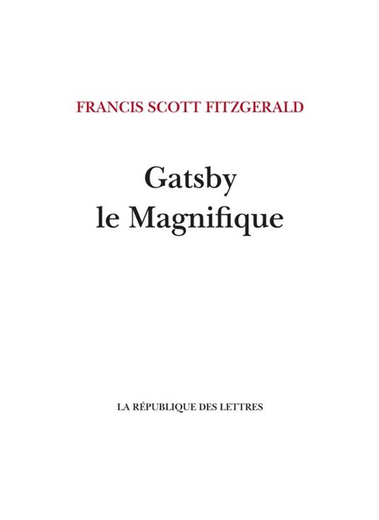 Gatsby le Magnifique