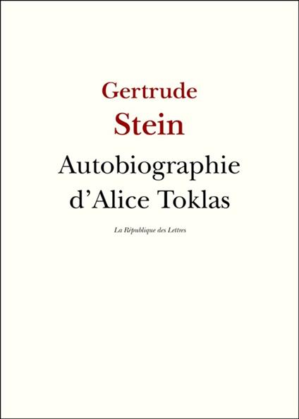 Autobiographie d'Alice Toklas