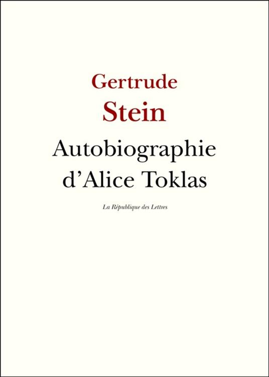 Autobiographie d'Alice Toklas