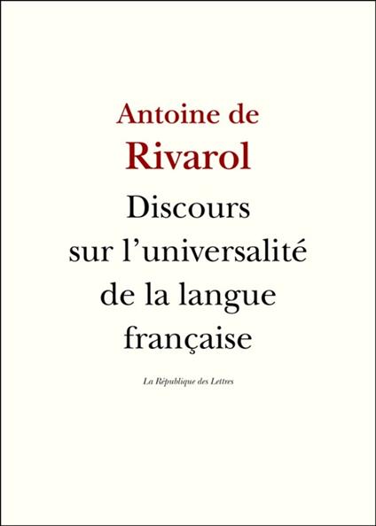 L'universalité de la langue française