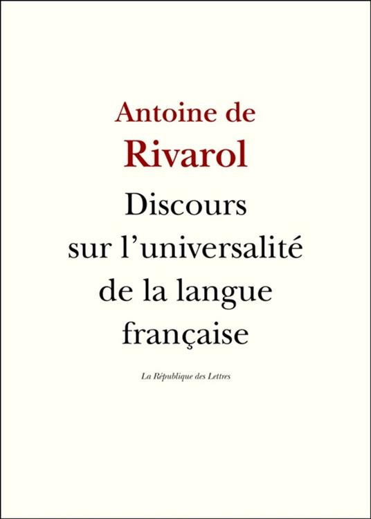 L'universalité de la langue française