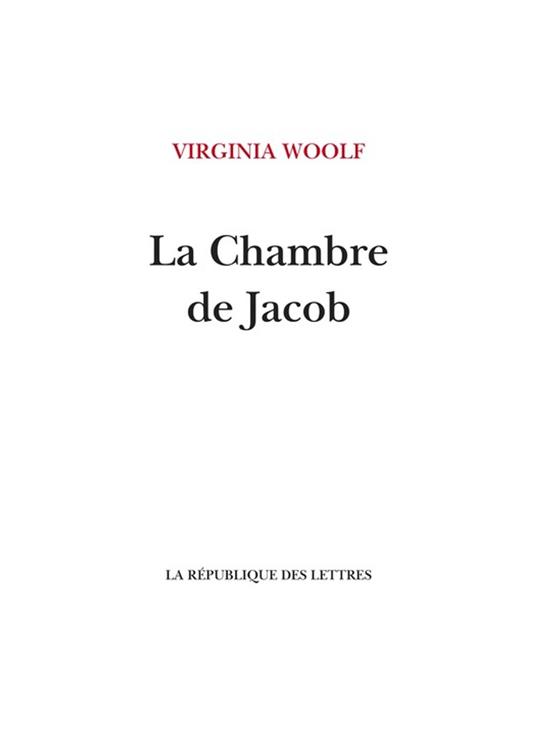 La Chambre de Jacob - Virginia Woolf,Jean Talva - ebook