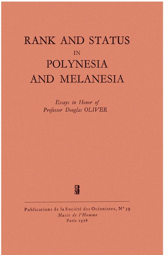 Rank and Status in Polynesia and Melanesia