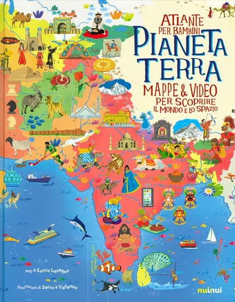 Pianeta Terra. Atlante per bambini. Mappe & video per scoprire il mondo e lo spazio. Ediz. a colori. Con Poster - Enrico Lavagno - copertina
