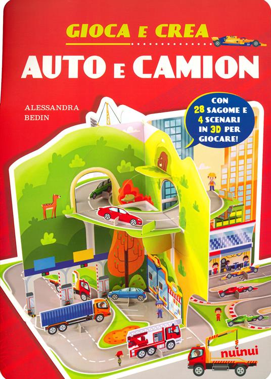 Auto e camion. Gioca e crea. Ediz. a colori - Alessandra Bedin - copertina