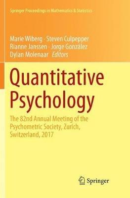 Quantitative Psychology: The 82nd Annual Meeting of the Psychometric Society, Zurich, Switzerland, 2017 - cover
