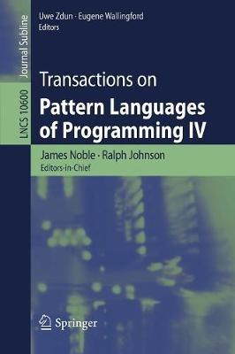 Transactions on Pattern Languages of Programming IV - cover