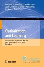 Optimization and Learning: Third International Conference, OLA 2020, Cádiz, Spain, February 17–19, 2020, Proceedings