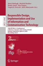 Responsible Design, Implementation and Use of Information and Communication Technology: 19th IFIP WG 6.11 Conference on e-Business, e-Services, and e-Society, I3E 2020, Skukuza, South Africa, April 6–8, 2020, Proceedings, Part II