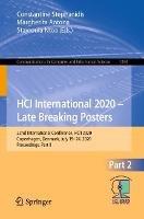 HCI International 2020 – Late Breaking Posters: 22nd International Conference, HCII 2020, Copenhagen, Denmark, July 19–24, 2020, Proceedings, Part II - cover