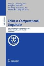 Chinese Computational  Linguistics: 20th China National Conference, CCL 2021, Hohhot, China, August 13–15, 2021, Proceedings