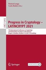 Progress in Cryptology – LATINCRYPT 2021: 7th International Conference on Cryptology and Information Security in Latin America, Bogotá, Colombia, October 6–8, 2021, Proceedings