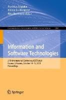Libro in inglese Information and Software Technologies: 27th International Conference, ICIST 2021, Kaunas, Lithuania, October 14–16, 2021, Proceedings 