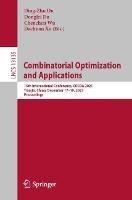 Combinatorial Optimization and Applications: 15th International Conference, COCOA 2021, Tianjin, China, December 17–19, 2021, Proceedings - cover