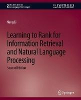Learning to Rank for Information Retrieval and Natural Language Processing, Second Edition - Hang Li - cover