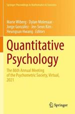 Quantitative Psychology: The 86th Annual Meeting of the Psychometric Society, Virtual, 2021