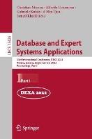 Database and Expert Systems Applications: 33rd International Conference, DEXA 2022, Vienna, Austria, August 22–24, 2022, Proceedings, Part I - cover