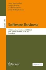 Software Business: 14th International Conference, ICSOB 2023, Lahti, Finland, November 27–29, 2023, Proceedings