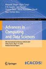 Advances in Computing and Data Sciences: 8th International Conference, ICACDS 2024, Vélizy, France, May 9–10, 2024, Revised Selected Papers