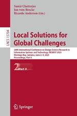 Local Solutions for Global Challenges: 20th International Conference on Design Science Research in Information Systems and Technology, DESRIST 2025, Montego Bay, Jamaica, June 2–4, 2025, Proceedings, Part II
