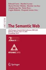 The Semantic Web: 22nd European Semantic Web Conference, ESWC 2025, Portoroz, Slovenia, June 1–5, 2025, Proceedings, Part II
