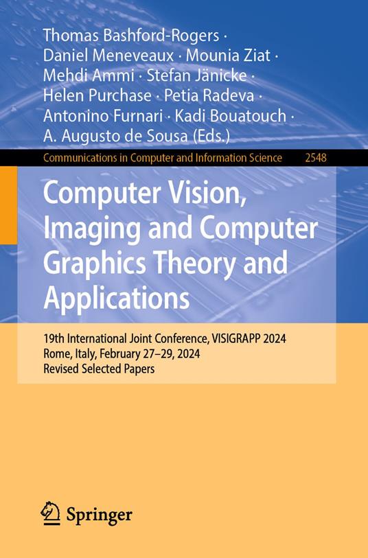 Computer Vision, Imaging and Computer Graphics Theory and Applications