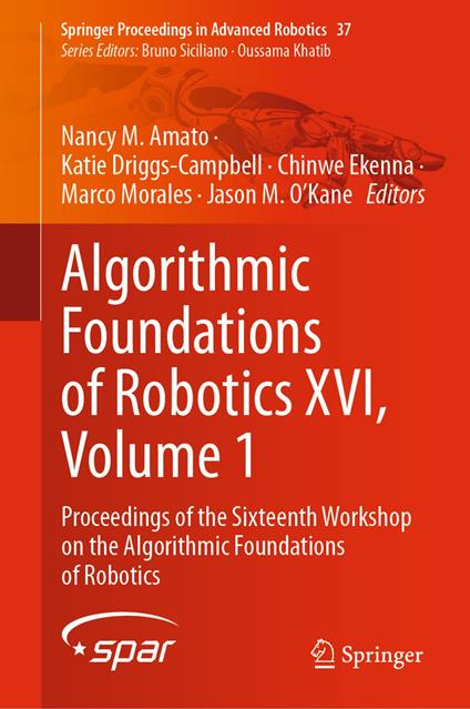 Algorithmic Foundations of Robotics XVI, Volume 1