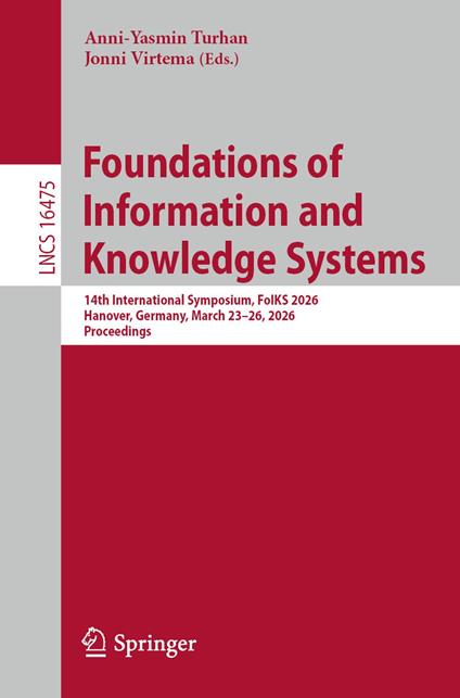 Foundations of Information and Knowledge Systems