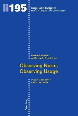 Observing Norm, Observing Usage: Lexis in Dictionaries and the Media - cover