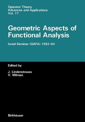 Geometric Aspects of Functional Analysis: Israel Seminar (GAFA) 1992–94 - cover