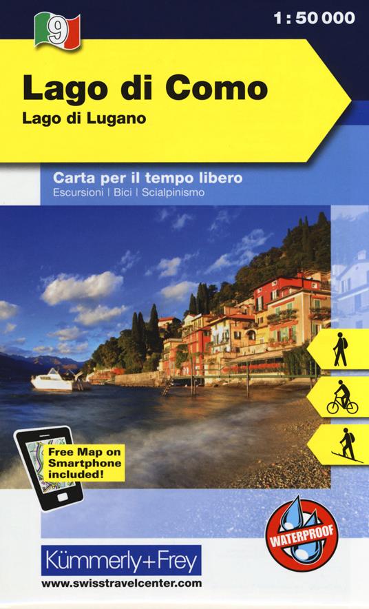 Lago di Como, lago di Lugano 1:50.000. Carta escursionistica - copertina
