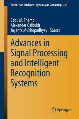 Advances in Signal Processing and Intelligent Recognition Systems - cover
