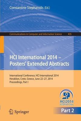 HCI International 2014 - Posters' Extended Abstracts: International Conference, HCI International 2014, Heraklion, Crete, June 22-27, 2014. Proceedings, Part II - cover