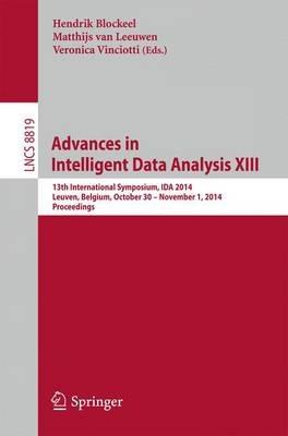 Advances in Intelligent Data Analysis XIII: 13th International Symposium, IDA 2014, Leuven, Belgium, October 30 -- November 1, 2014. Proceedings - cover