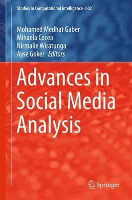 Advances in Social Media Analysis - cover