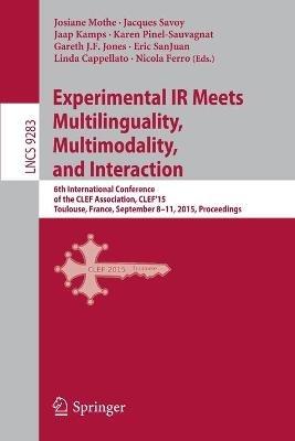 Experimental IR Meets Multilinguality, Multimodality, and Interaction: 6th International Conference of the CLEF Association, CLEF'15, Toulouse, France, September 8-11, 2015, Proceedings - cover