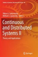 Continuous and Distributed Systems II: Theory and Applications - cover
