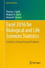 Excel 2016 for Biological and Life Sciences Statistics