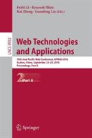 Web Technologies and Applications: 18th Asia-Pacific Web Conference, APWeb 2016, Suzhou, China, September 23-25, 2016. Proceedings, Part II - cover