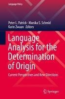 Language Analysis for the Determination of Origin: Current Perspectives and New Directions - cover