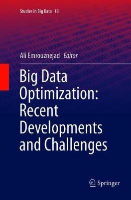 Big Data Optimization: Recent Developments and Challenges - cover