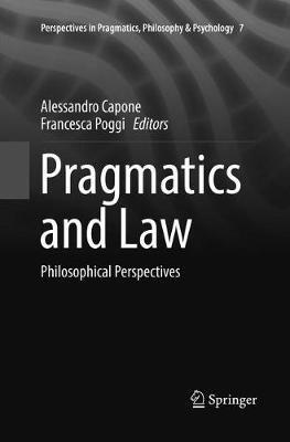 Pragmatics and Law: Philosophical Perspectives - cover