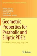 Geometric Properties for Parabolic and Elliptic PDE's: GPPEPDEs, Palinuro, Italy, May 2015