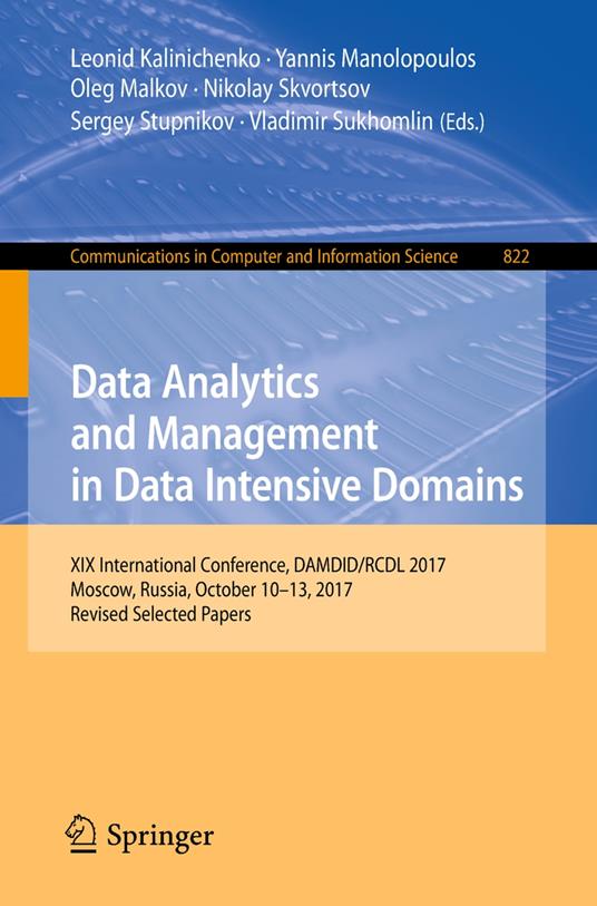 Data Analytics and Management in Data Intensive Domains